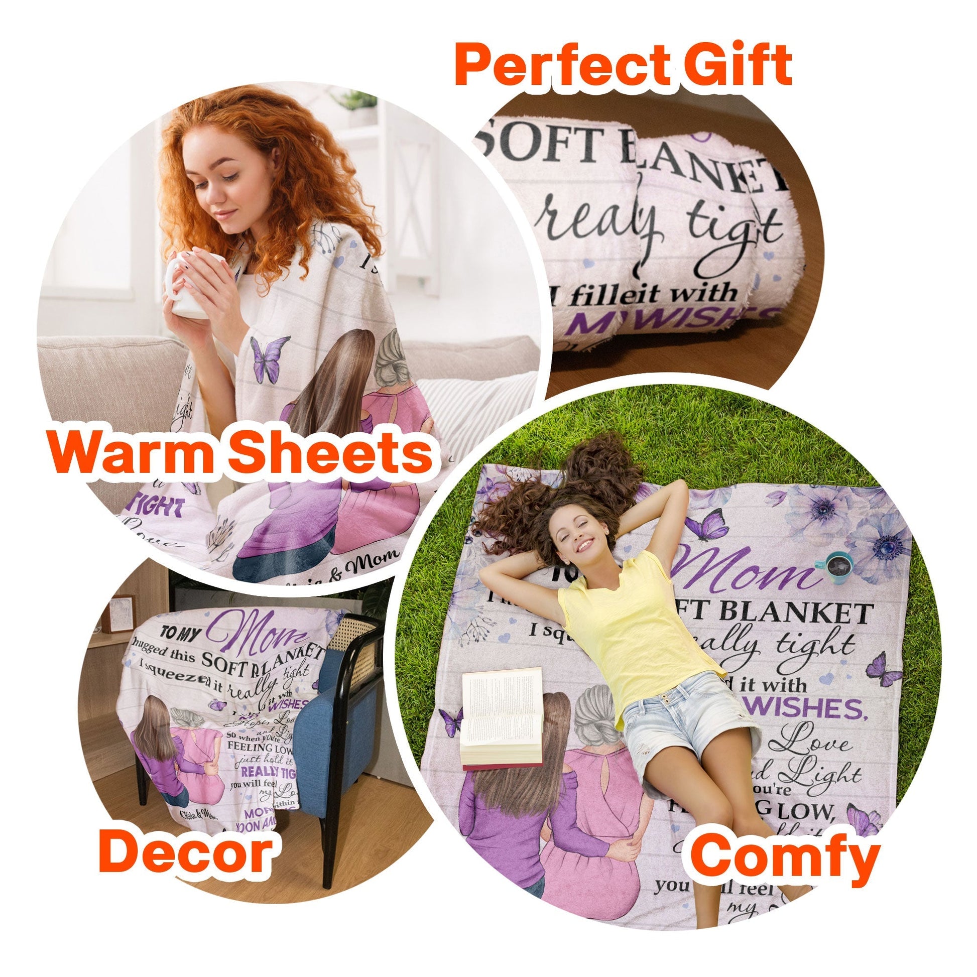 “Hold This Really Tight” Personalized Blanket - Gift for Mom From Daughter