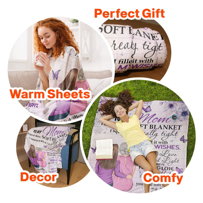 “Hold This Really Tight” Personalized Blanket - Gift for Mom From Daughter
