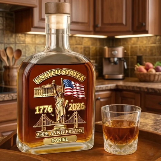 America 250th Anniversary - Personalized Whiskey Bottle
