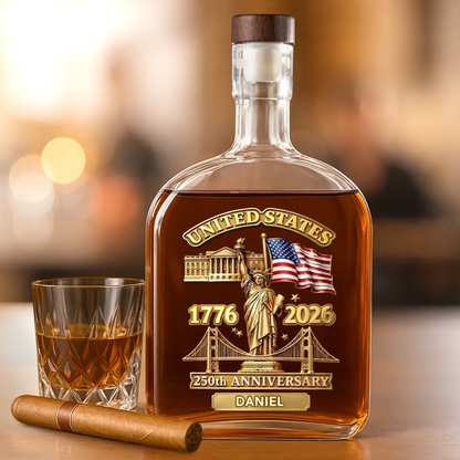 America 250th Anniversary - Personalized Whiskey Bottle