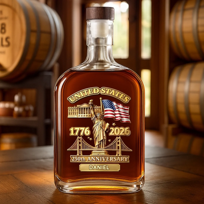 America 250th Anniversary - Personalized Whiskey Bottle