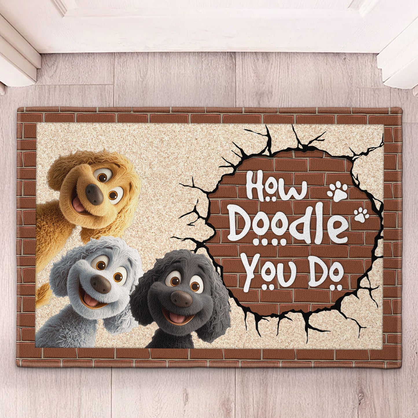 How Doodle You Do - Personalized Doormat
