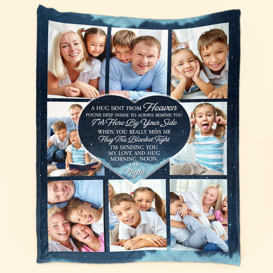 Hugs From Heaven - Personalized Memorial Photo Blanket