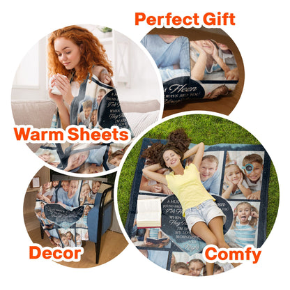 Hugs From Heaven - Personalized Memorial Photo Blanket