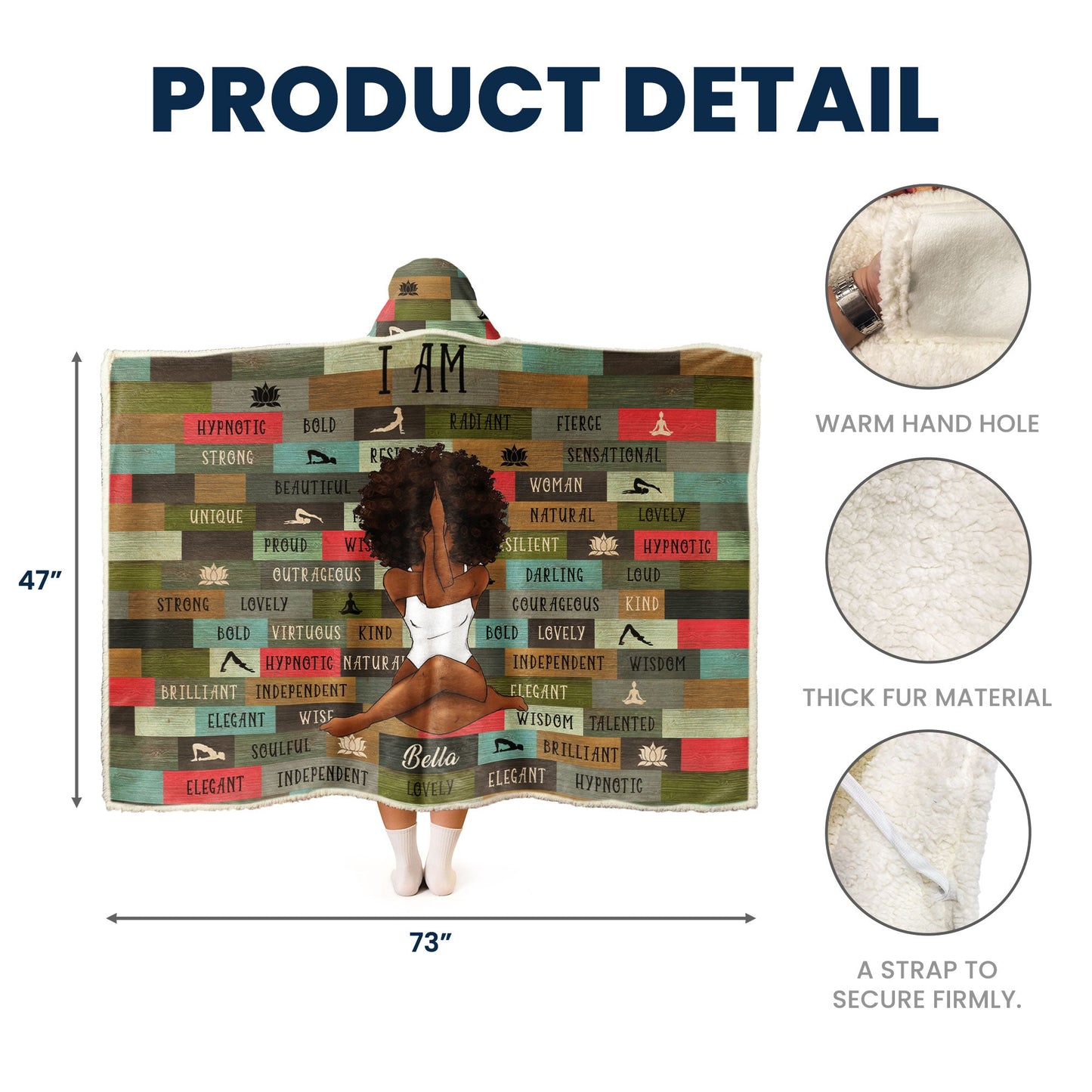 Fearless & Bold Statement Blanket Hoodie - Personalized with Your Name