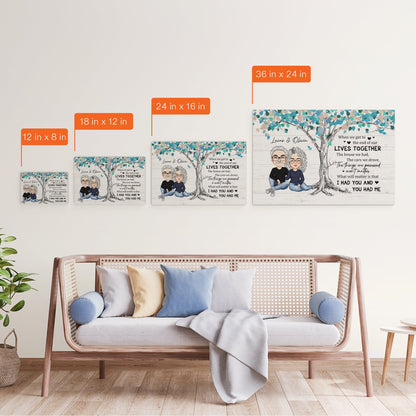 Heartfelt Personalized Canvas / Poster for Couples: 'I Had You & You Had Me'