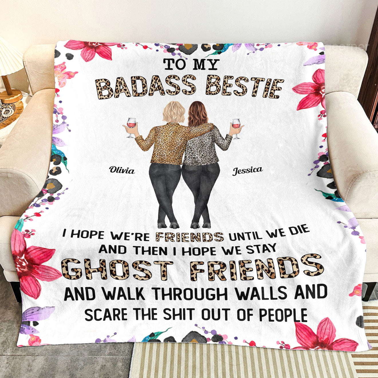 Personalized Blanket - Friends Till The End - The Perfect Friendship Gift
