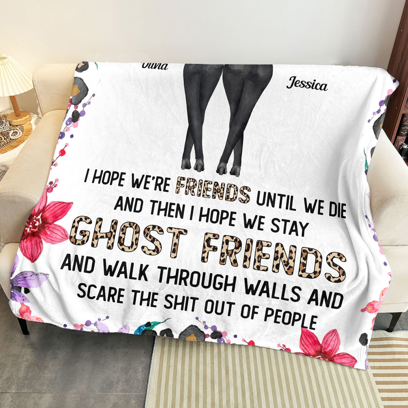 Personalized Blanket - Friends Till The End - The Perfect Friendship Gift