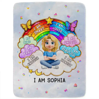 Personalized Kids Affirmation Blanket personalization view for Kids/Babies