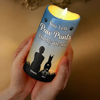 Gift For Women,Gift For Men,Christmas,Dog Lovers,Dog Mom,Dog Dad,Memorial,Sad - I Loved You Your Whole Life Memorial - Personalized Flameless LED Candle