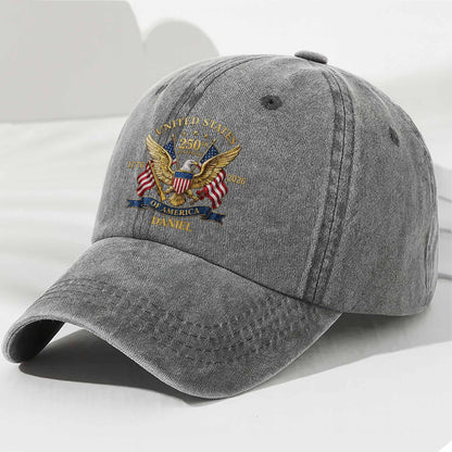 Personalized Usa 250Th Anniversary Patriotic Hat for Dad with personalized design details for meaningful gifting image 7