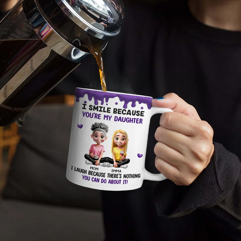 “I Smile Because You Are My Child” Personalized Mug - Gift from Mom & Dad - Birthday Gift for Daughter or Son