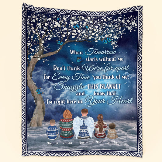 I'm Right Here In Your Heart - Personalized Custom Memorial Blanket