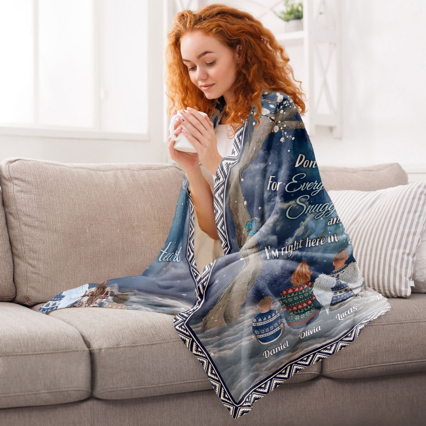 I'm Right Here In Your Heart - Personalized Custom Memorial Blanket