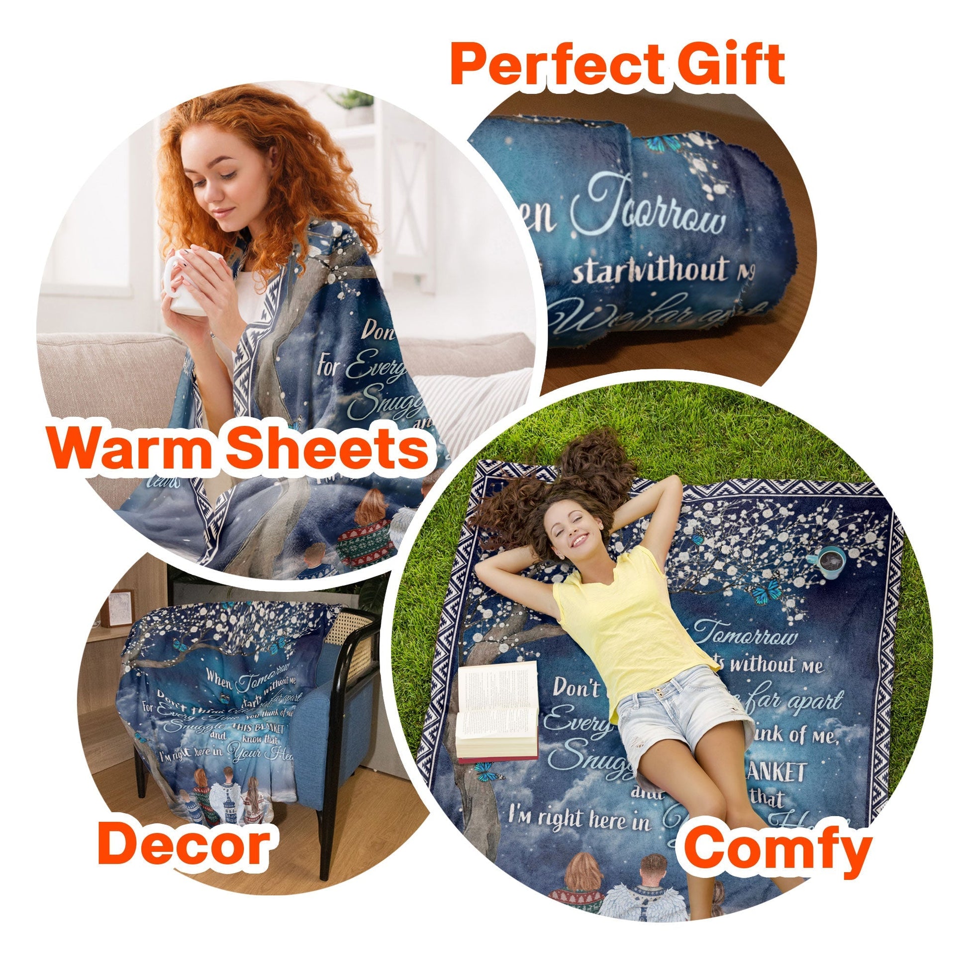 I'm Right Here In Your Heart - Personalized Custom Memorial Blanket