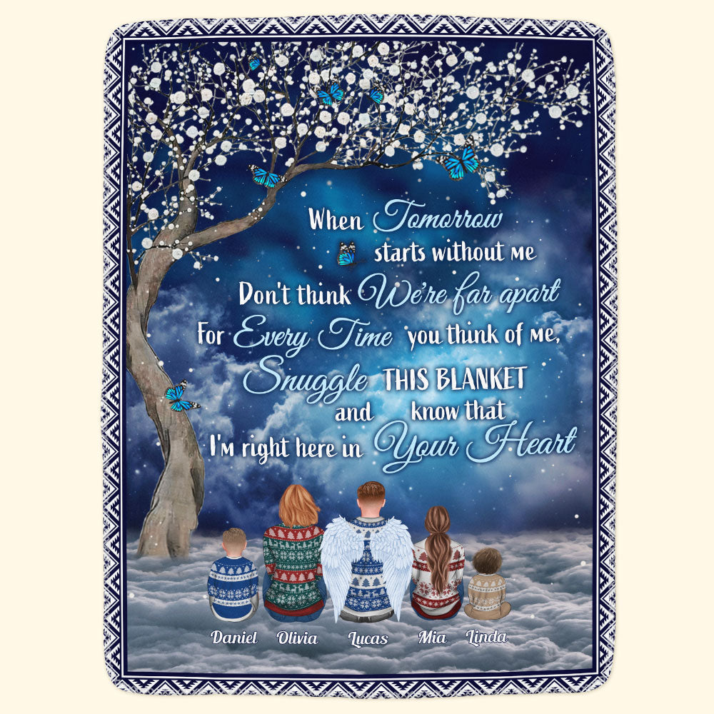I'm Right Here In Your Heart - Personalized Custom Memorial Blanket