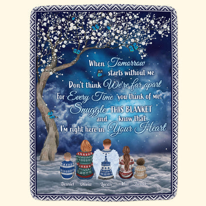 I'm Right Here In Your Heart - Personalized Custom Memorial Blanket