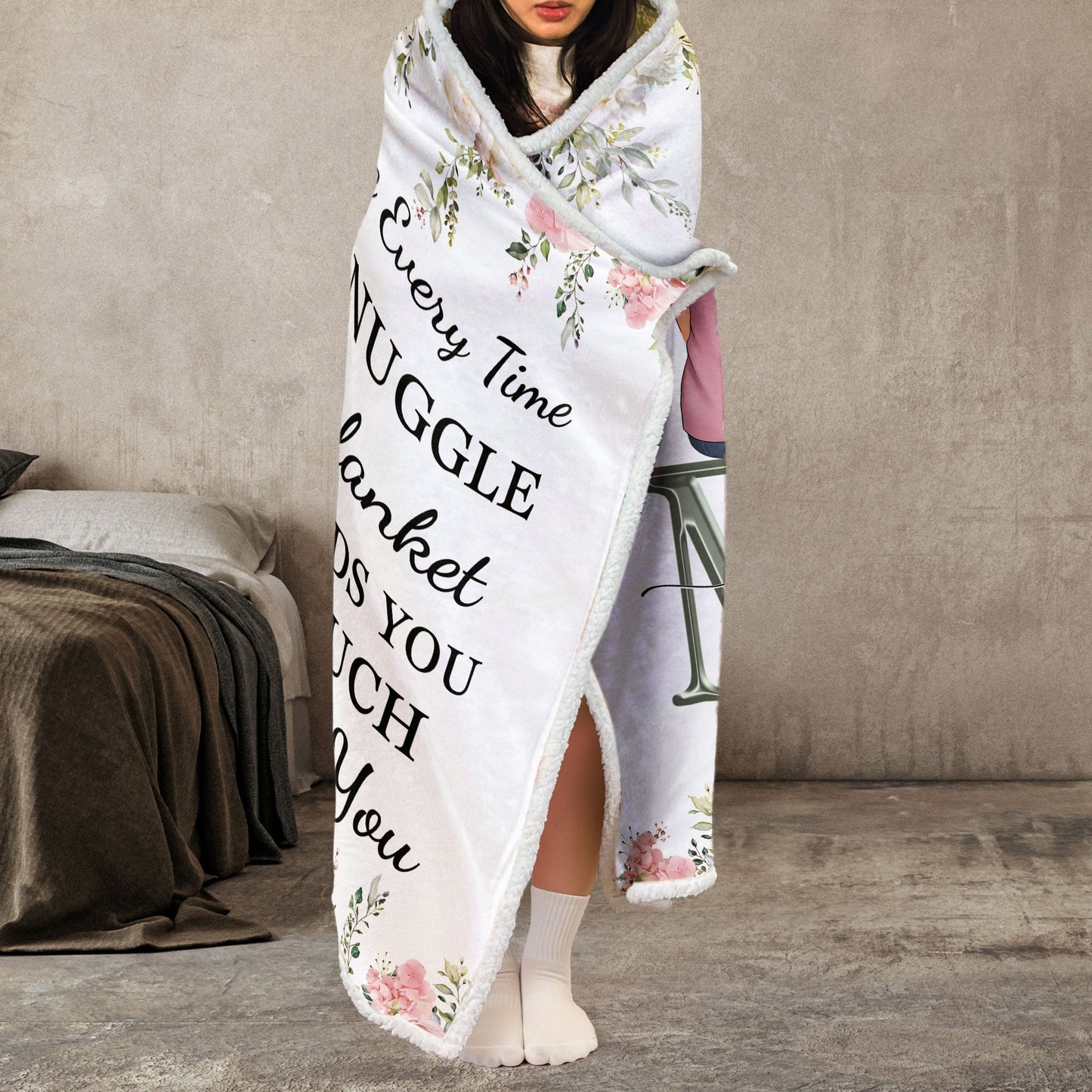 Personalized Hoodie Blanket - It Reminds You How Much We Love You