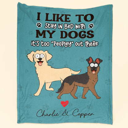 It's Too Peopley Out There - Personalized Blanket