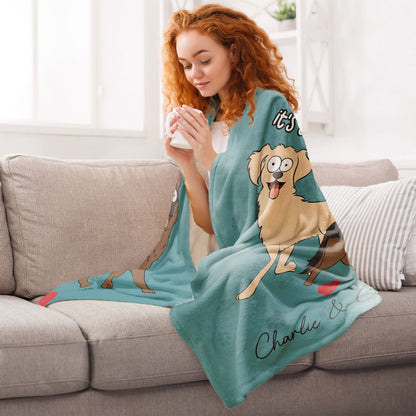 It's Too Peopley Out There - Personalized Blanket