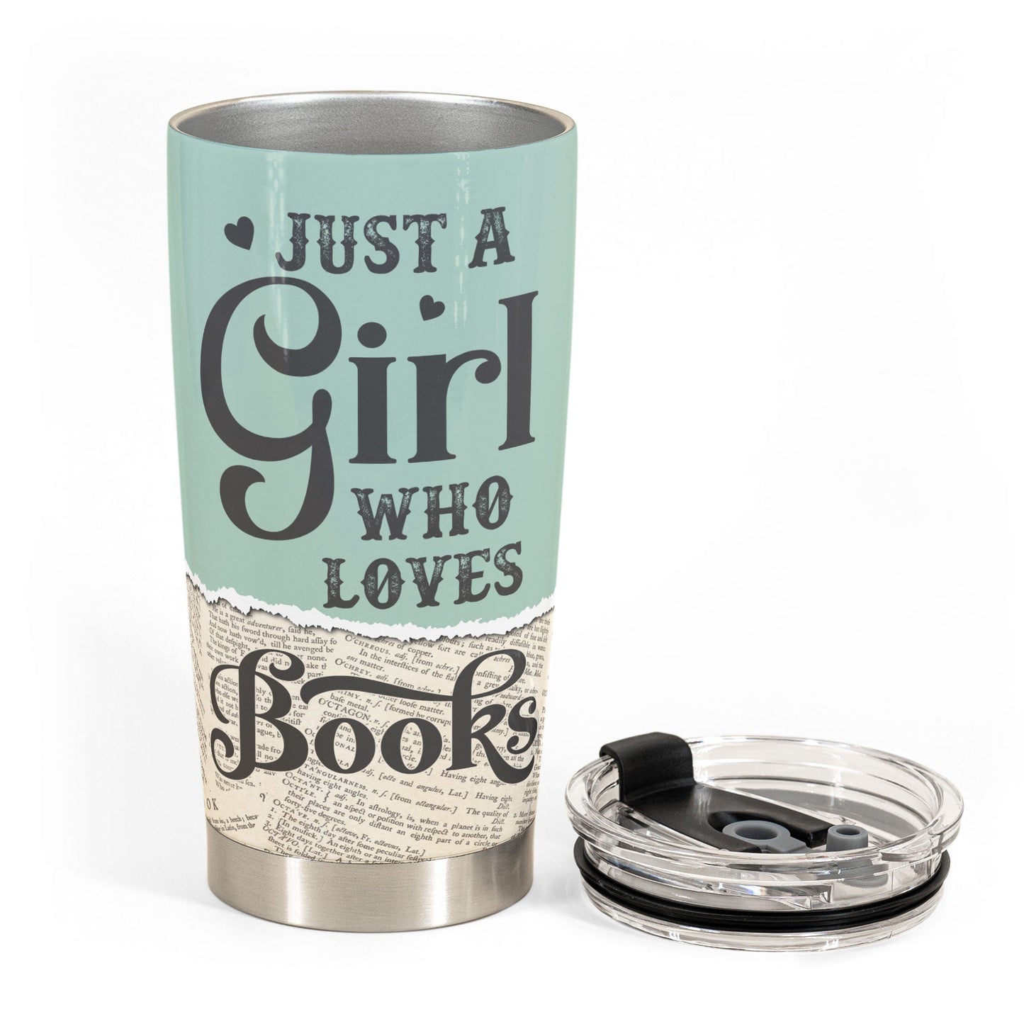 Just A Girl Who Loves Books - Personalized Tumbler Cup - Birthday, Loving Gift For Book Lovers, Bookworms, Book Nerds