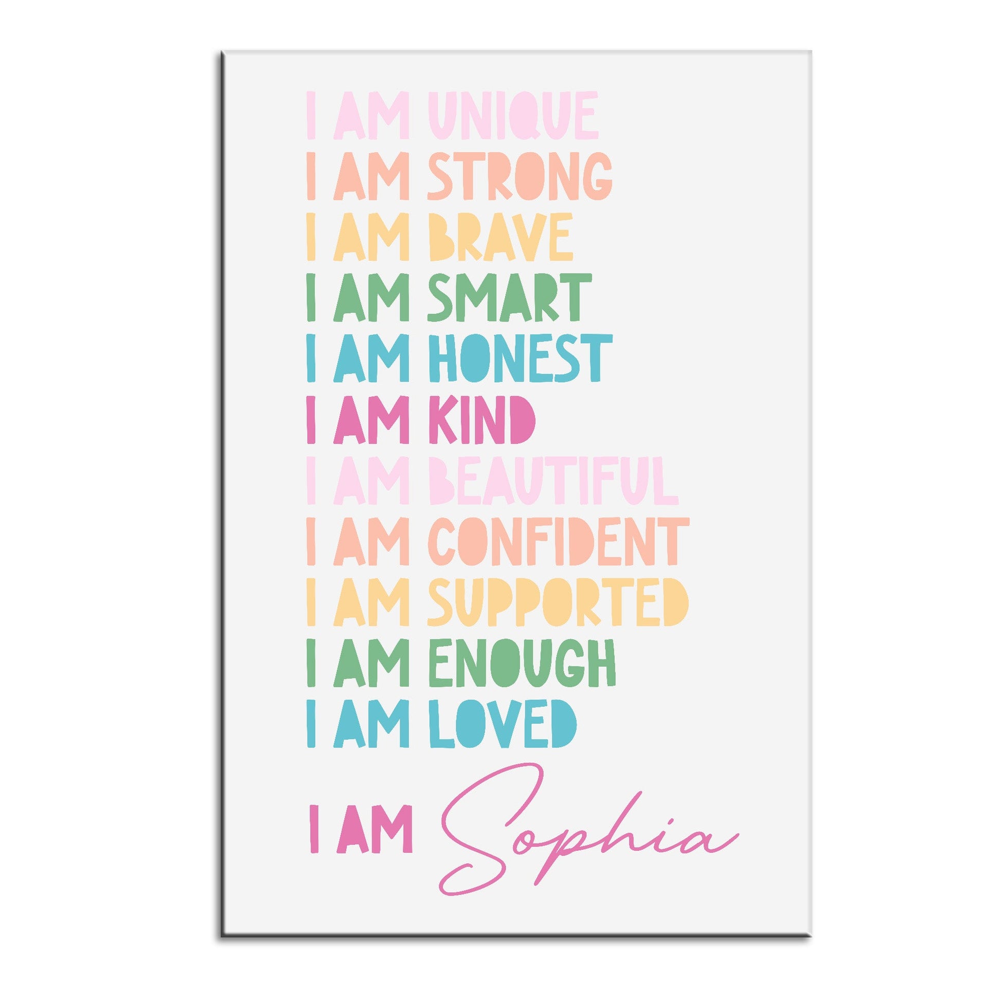I Am Unique, I Am Strong, Inspirational Words Poster
