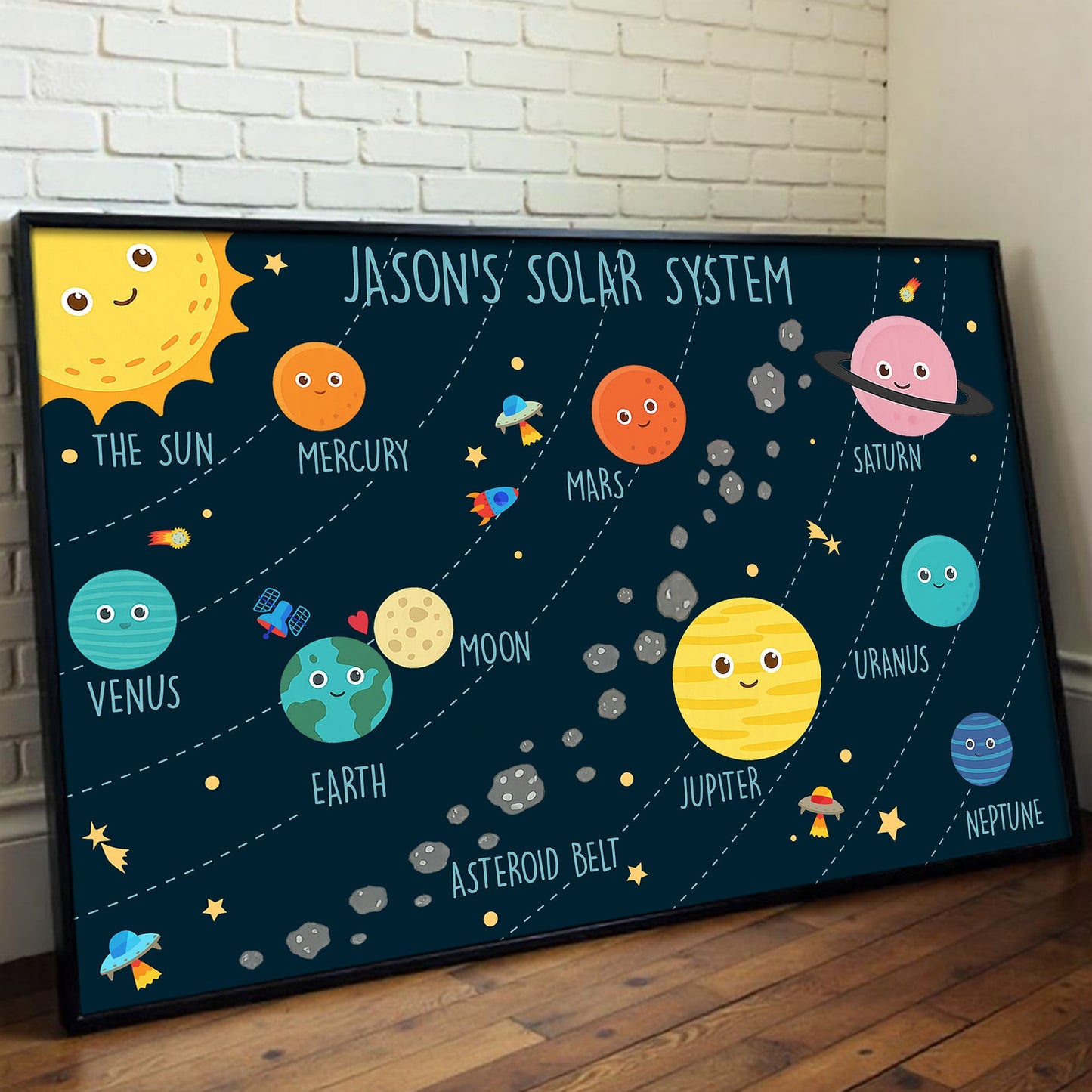 Jason's Solar System With Planets And Rockets