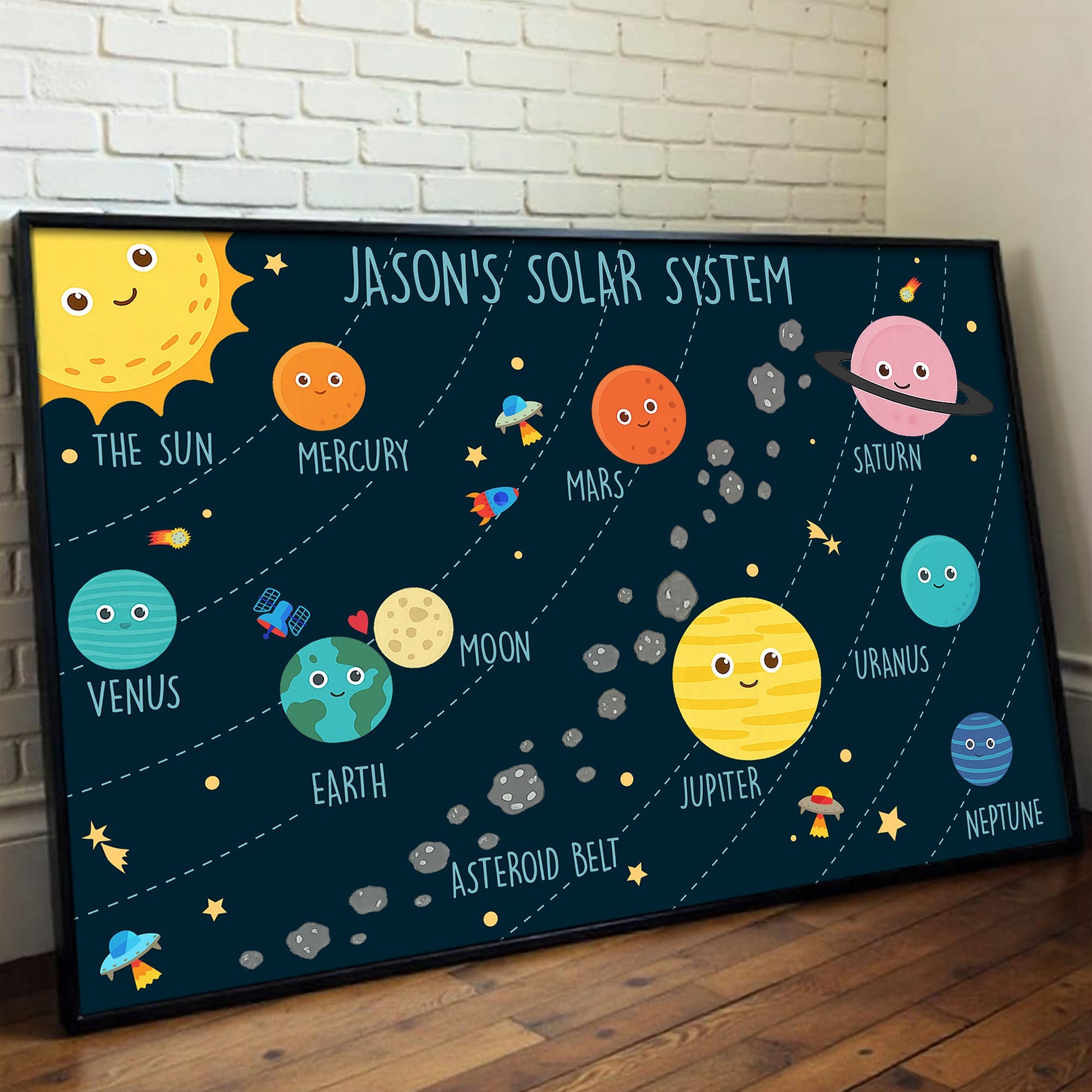 Jason's Solar System With Planets And Rockets