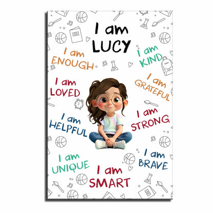 Personalized Affirmations Canvas / Poster - Custom Name Positive Wall Art