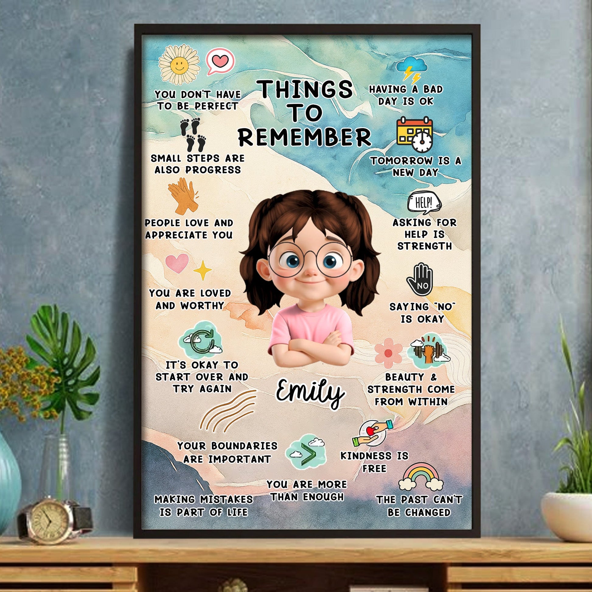 You Don't Have to Be Perfect, Flowers, Hearts, and Stars