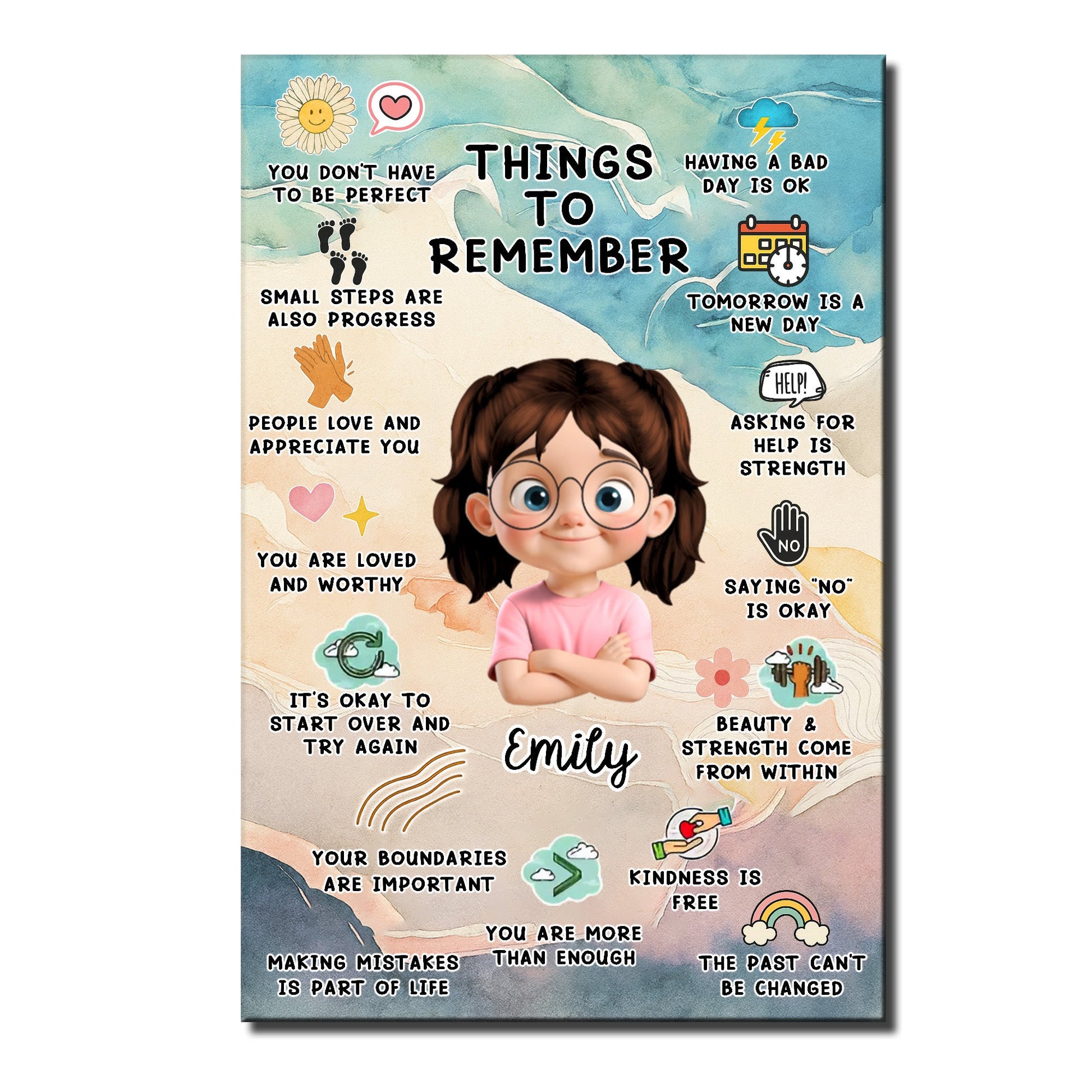 You Don't Have to Be Perfect, Flowers, Hearts, and Stars