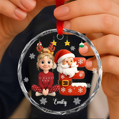 Celebrate The Joyful Christmas Spirit With Santa And Snowflakes