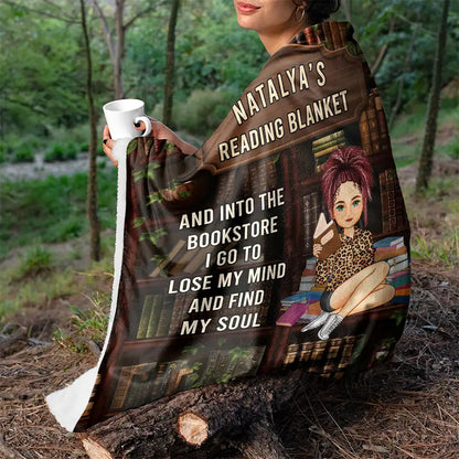 Gift For Yourself, Gift For Women, Gift For Men - Just A Girl Boy Who Loves Books - Personalized Fleece Blanket, Sherpa Blanket
