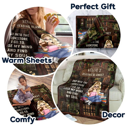 Gift For Yourself, Gift For Women, Gift For Men - Just A Girl Boy Who Loves Books - Personalized Fleece Blanket, Sherpa Blanket