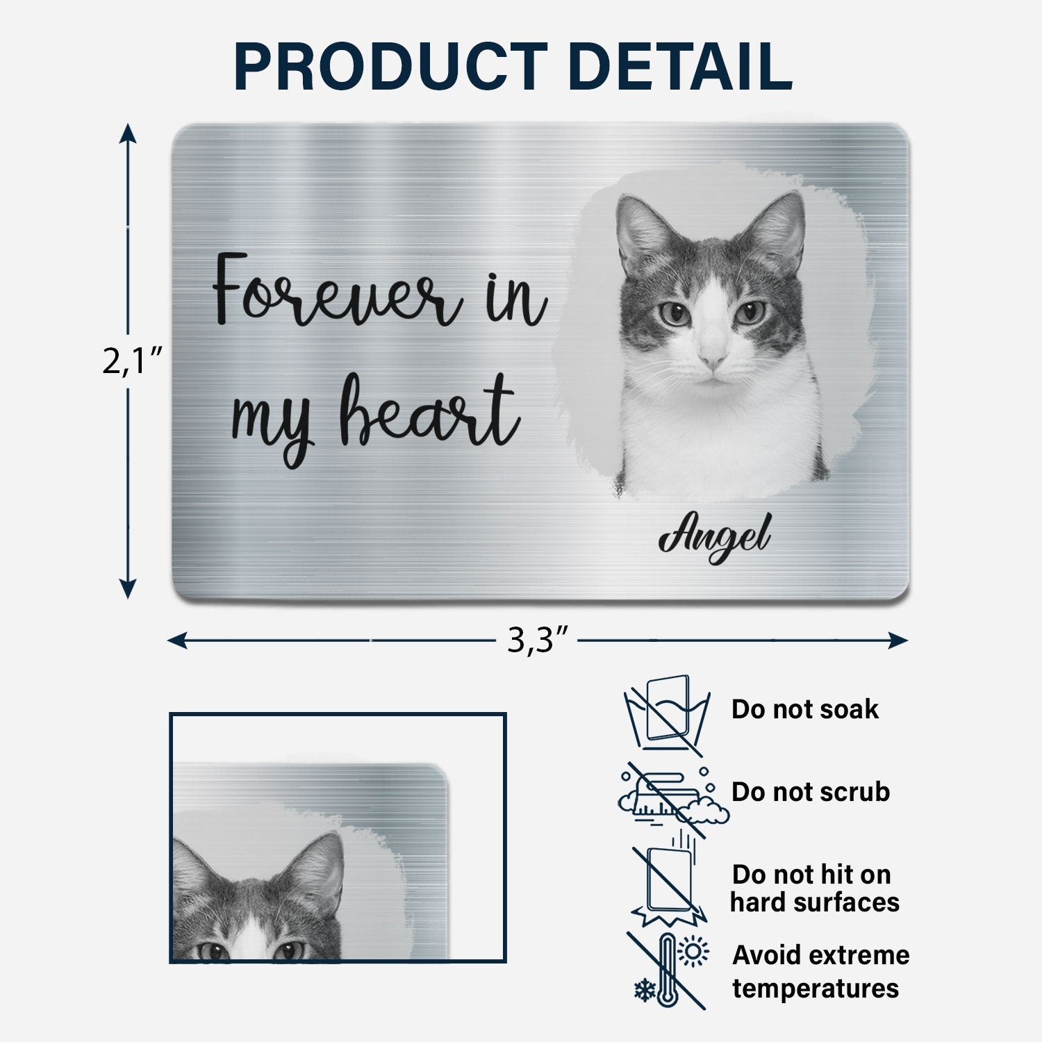 Custom Photo Memorial I'm Always With You - Personalized Wallet Card