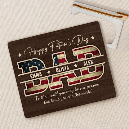 Personalized Father's Day Wooden Plaque for Dad with personalized design details for meaningful gifting image 7