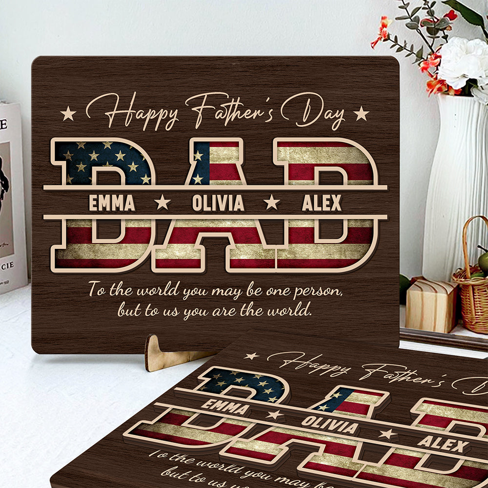 Plaque gift-ready design for Dad