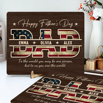 Plaque gift-ready design for Dad