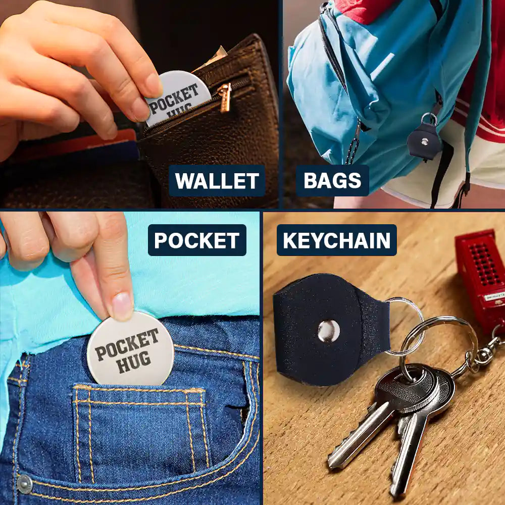 Gift For Brothers,Gift For Sisters,Gift For Sibling,Cousin,Gift For Women,Gift For Men,Happy - Brothers A Bond That Can't Be Broken - Personalized Leather Pocket Hug