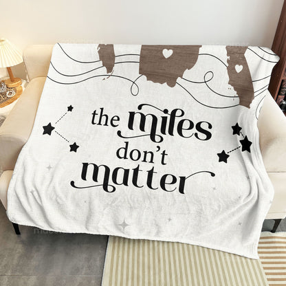 Long Distance Family - Personalized Siblings Blanket