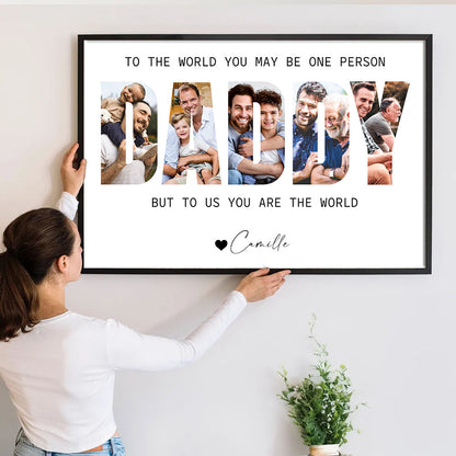 “The Dad Story” - Personalized Photo Collage Canvas