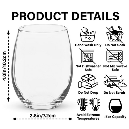 I Wined A Lot But I Mastered it - Personalized Custom Funny Face Wine Glass Graduation Gift