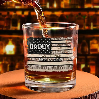 Tumbler material and size view - Custom Whiskey Glass For Dad