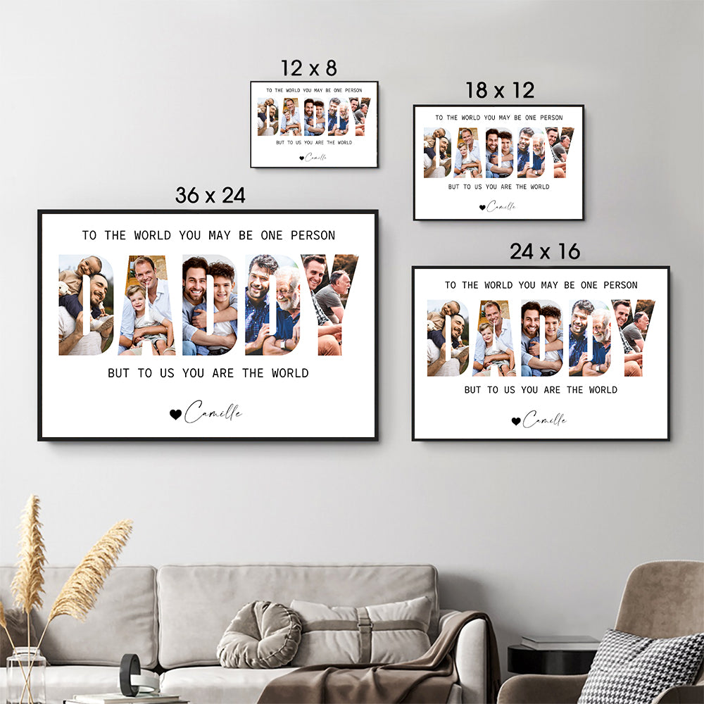 “The Dad Story” - Personalized Photo Collage Canvas