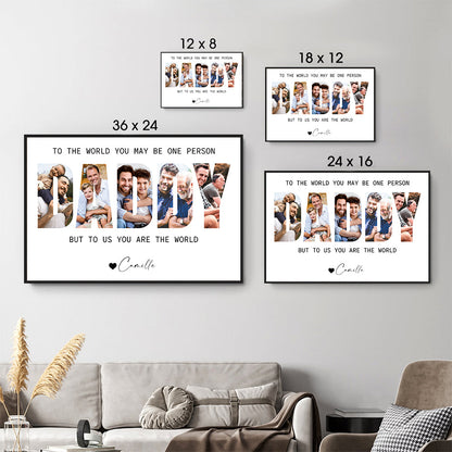 “The Dad Story” - Personalized Photo Collage Canvas