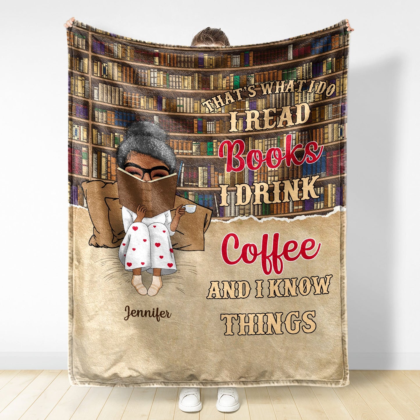 Personalized 'Just A Girl Who Loves Books' Blanket | Cozy Reading Gift