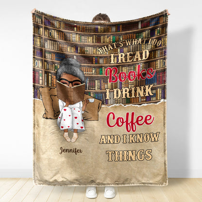 Personalized 'Just A Girl Who Loves Books' Blanket | Cozy Reading Gift