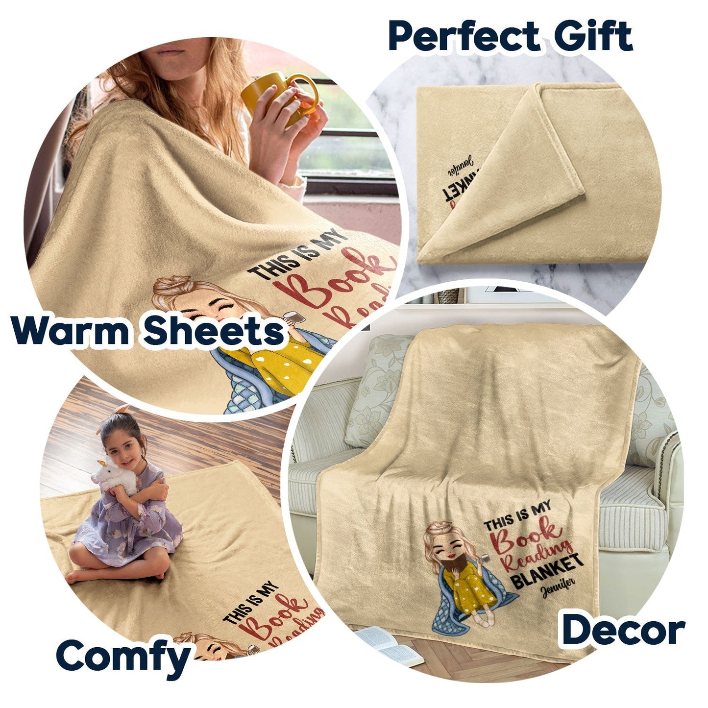 Personalized My Reading Blanket - Cozy Gift for Book Lovers
