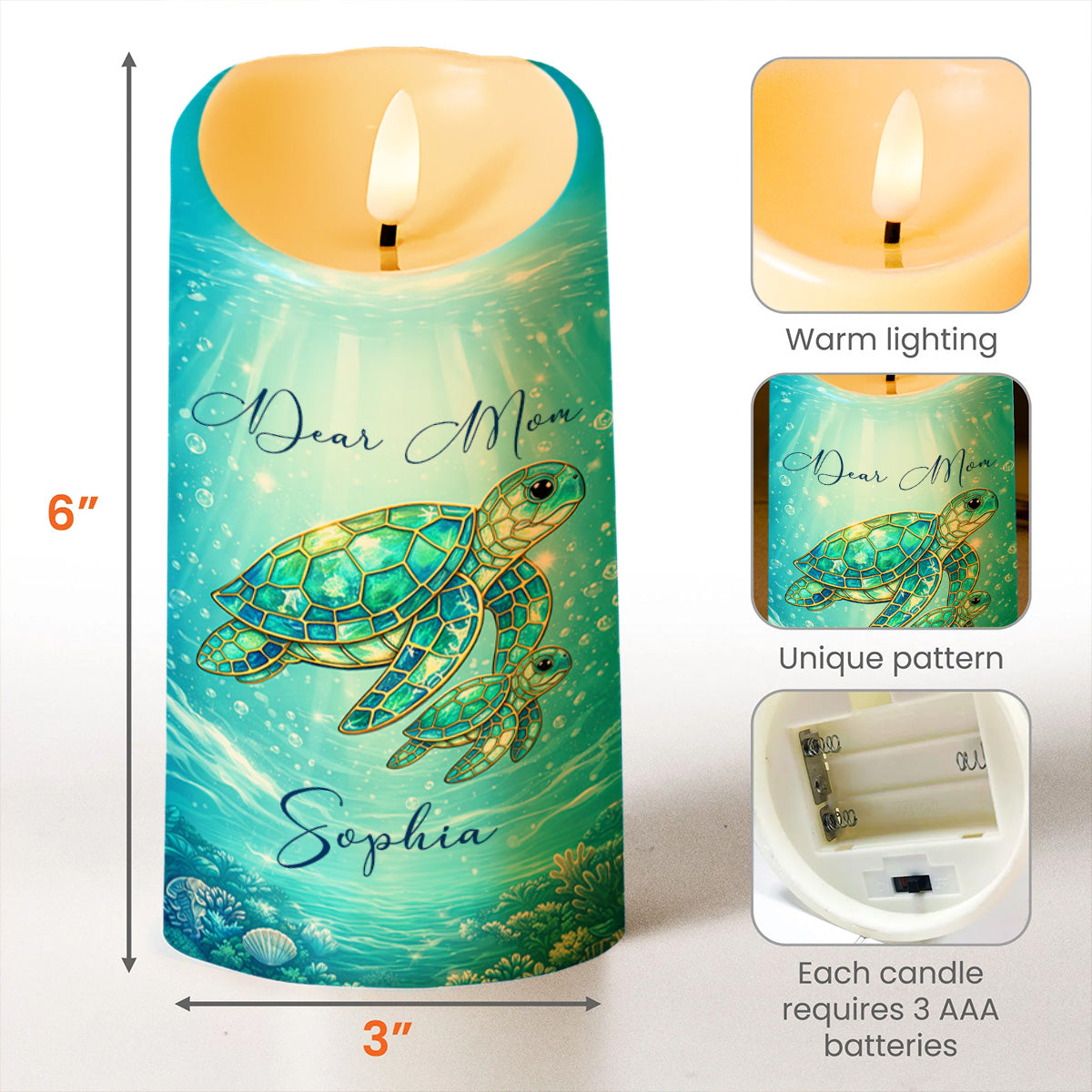 Dear Mom No Matter How Old I Get - Personalized Custom LED Candle