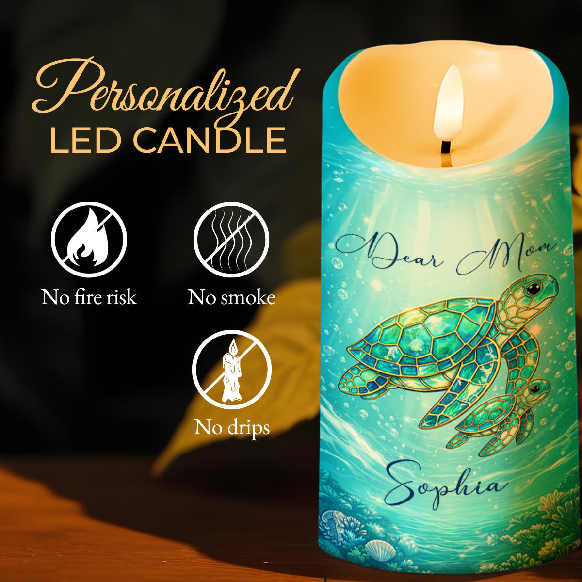 Dear Mom No Matter How Old I Get - Personalized Custom LED Candle